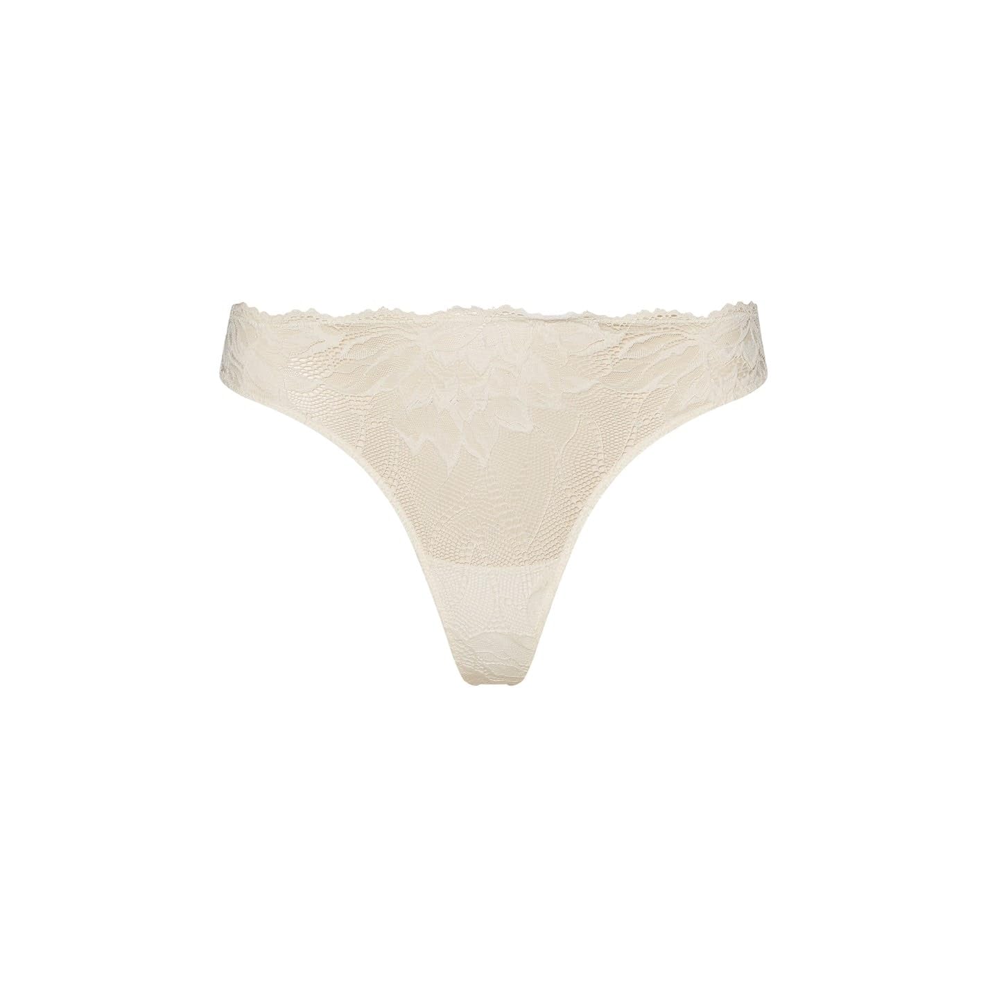 Calvin Klein Women's Thong Underwear, White (Ivory), XL