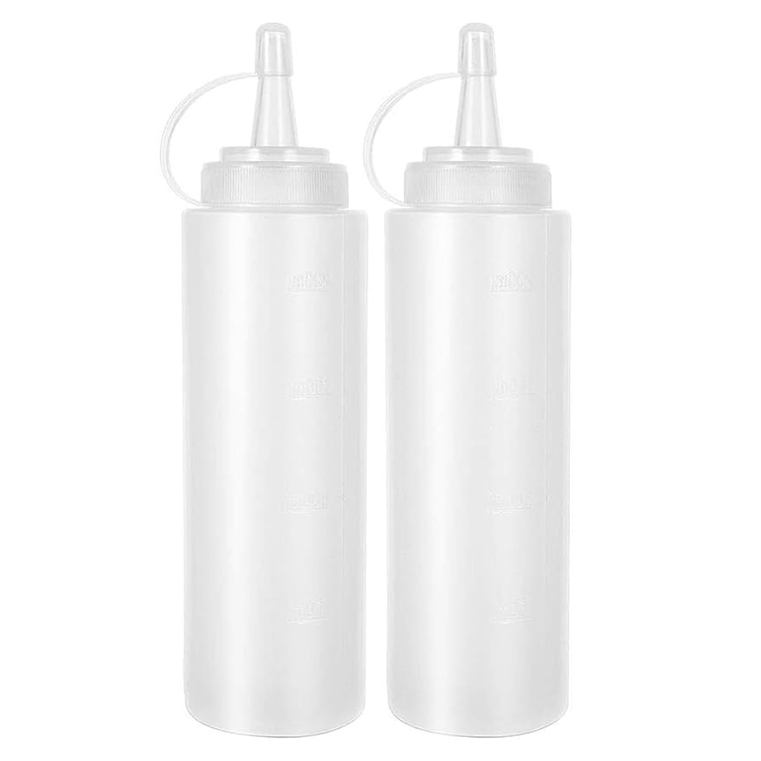 Fizzix 2pcs Plastic Squeeze Condiment Bottles | Leak-Proof, Reusable | Perfect for Sauces, Dressings