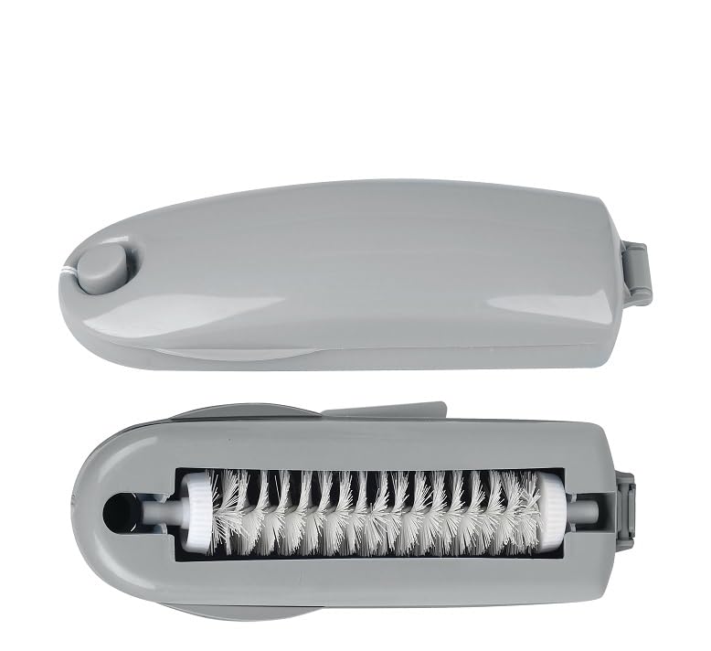 Ramasse-Miettes de Table avec Réservoir - Gris Métallisé, Dimensions 18x6x4cm - 100