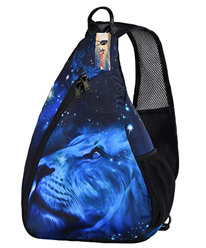 iColor Sling Bag Print Chest Shoulder Backpack Crossbody Pack Rucksack For Hiking Beach