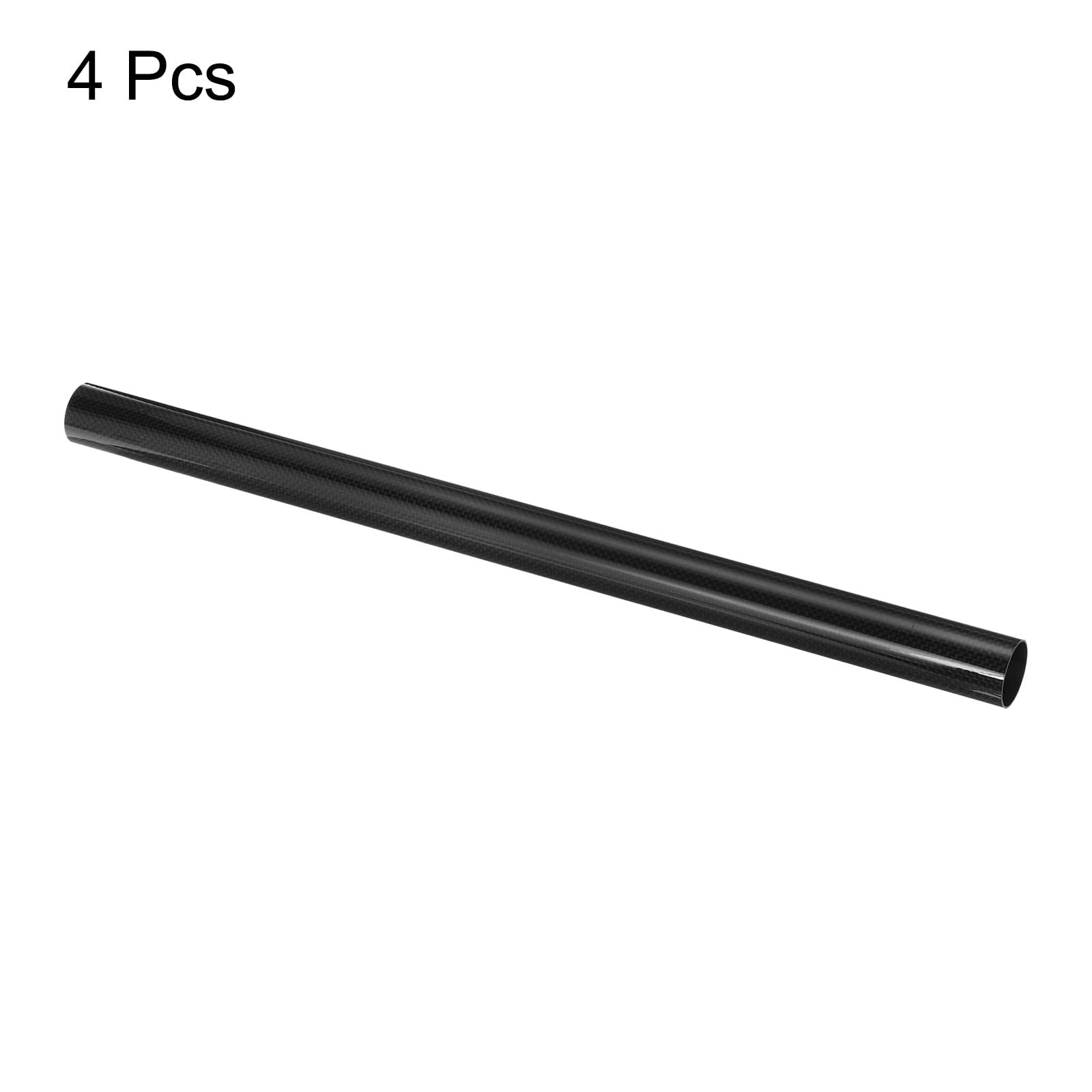 QUARKZMAN 4 Stücke Kohlefaserrohre 30 x 32 x 500mm Leinwandbindung Glänzende Oberflächenstange 3K Rollgewickelte Kohlenstoffrundrohre für RC-Flugzeug Quadcopter Multicopter