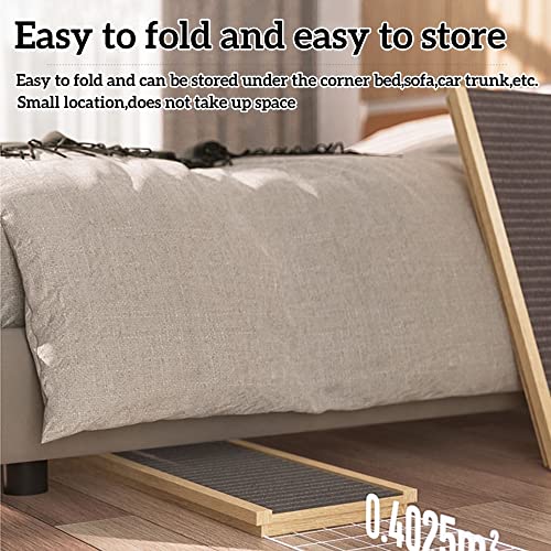 Hunderampe Klappbare Holz-Hundrampe für kleine Hunde und große Hunde Hundetreppe 4 Abschnitte Einstellbar 30-60 cm Für Bett Sofa Auto Rampe Hund Klappbar Anti-rutsch Haustierrampe Autorampe