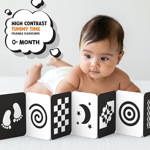 Image of SPARTAN KIDS High Contrast Flash Cards for Newborn 0-12 Months | Black & White Baby Sensory Toys | 14 Patterns