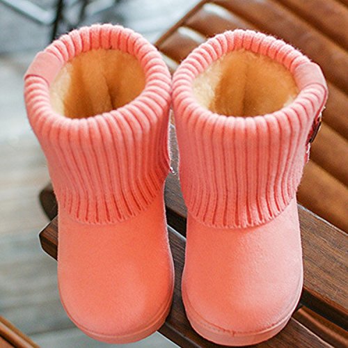 Evelin LEE Baby Boys Girls Winter Warm Snow Boots Fur Shoes (Toddler/little kids 2-6Y)4
