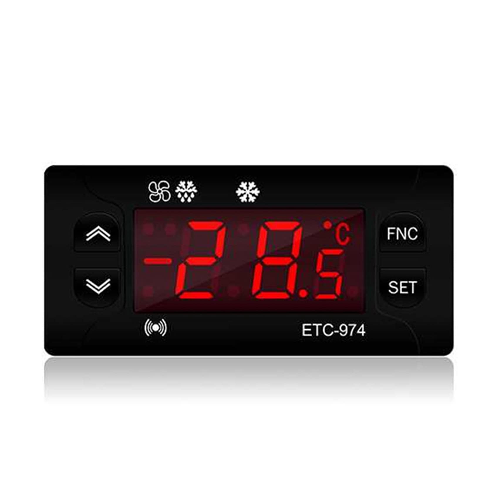 2X ETC-974 Mini Regolatore di Temperatura Frigorifero Termostato Regolatore Termoregolatore Termocoppia Dual Sensor
