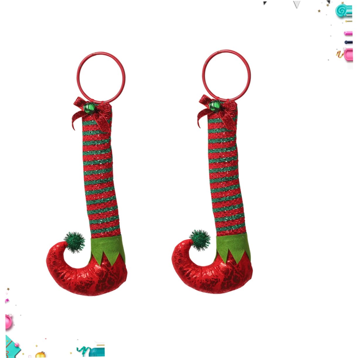 Ciieeo Lot De 6 Bottes D' À Paillettes Décoration De Bottes d'arbre Jambes D' pour Couronne Décoration De Nativité Crochet Cintre Décoration De Cheminée Arbre De Noël
