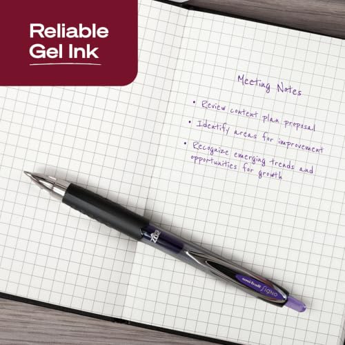Image of uniball 207 Gel Pens, Violet Ink, 0.7mm Medium Point, 12 Count