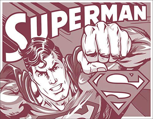 Desperate Enterprises Superman - Duotone Tin Sign 16 x 13in