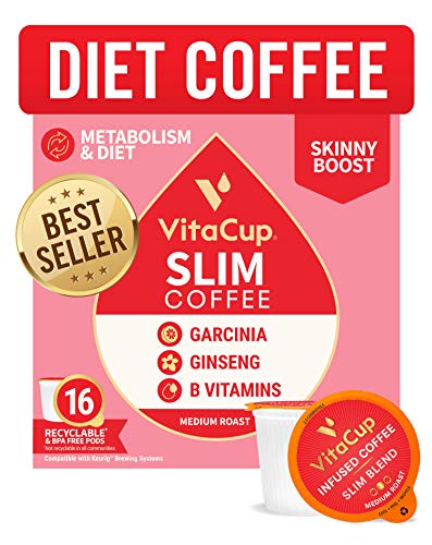 VitaCup Slim Blend Coffee Pods 16ct | Diet & Metabolism | Garcinia