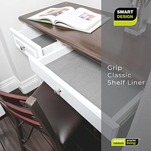 Smart Design Classic Grip Shelf Liner – 12In X 10Ft – Non-Adhesive Drawer Liner With Strong Grip Helps Protect And Personalize Your Home Organization And Storage – Graphite Gray #TOP6