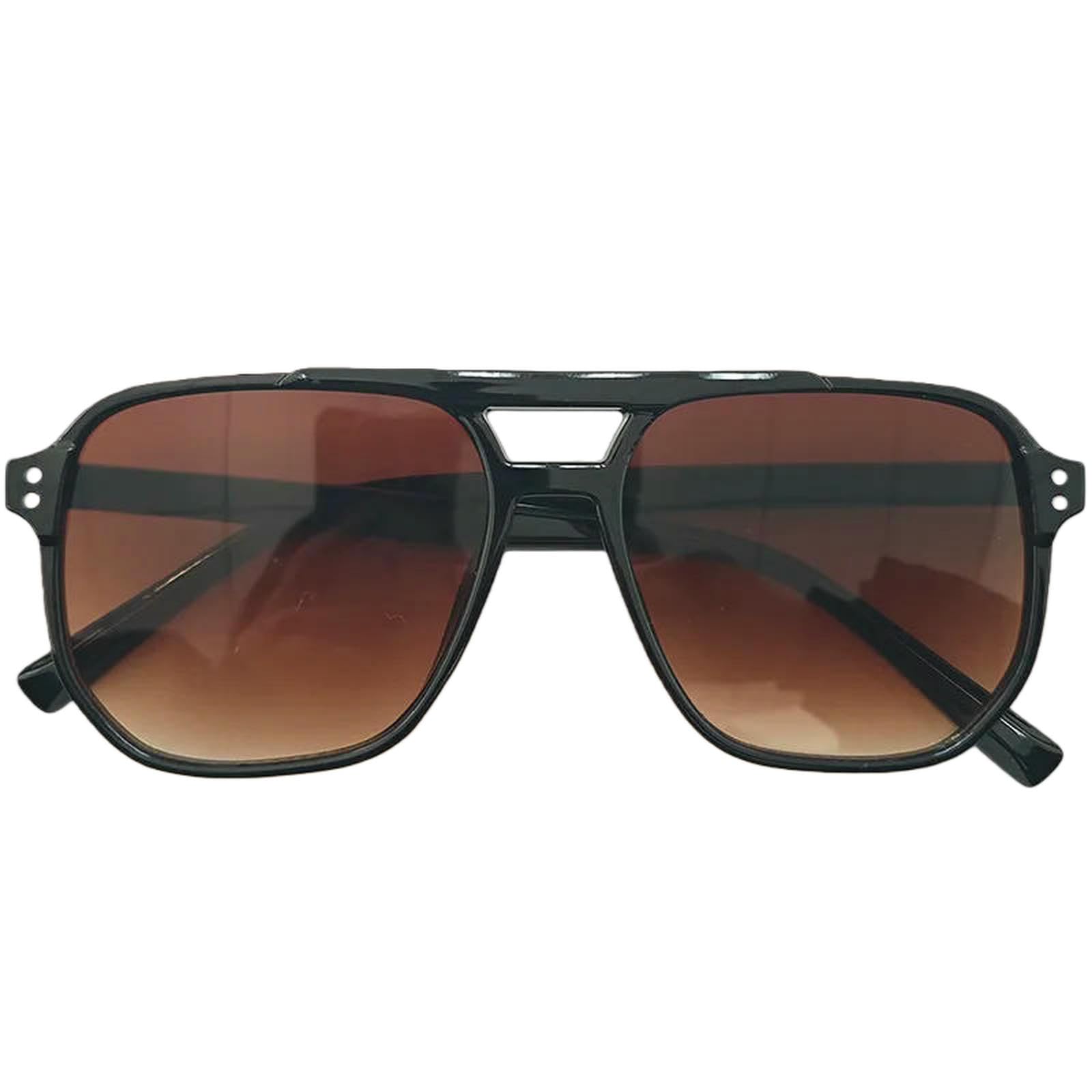 Occhiali da Sole Quadrati Donna E Uomo Poligonali retrò Vista A Doppio Raggio Neri Vintage alla Moda-3 Pz 234