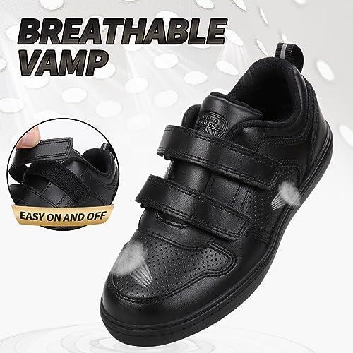 Kids Boys Black School Shoes Oxford Uniform Dress Slip Resistant Athletic Sneaker(Little/Big Kids)2