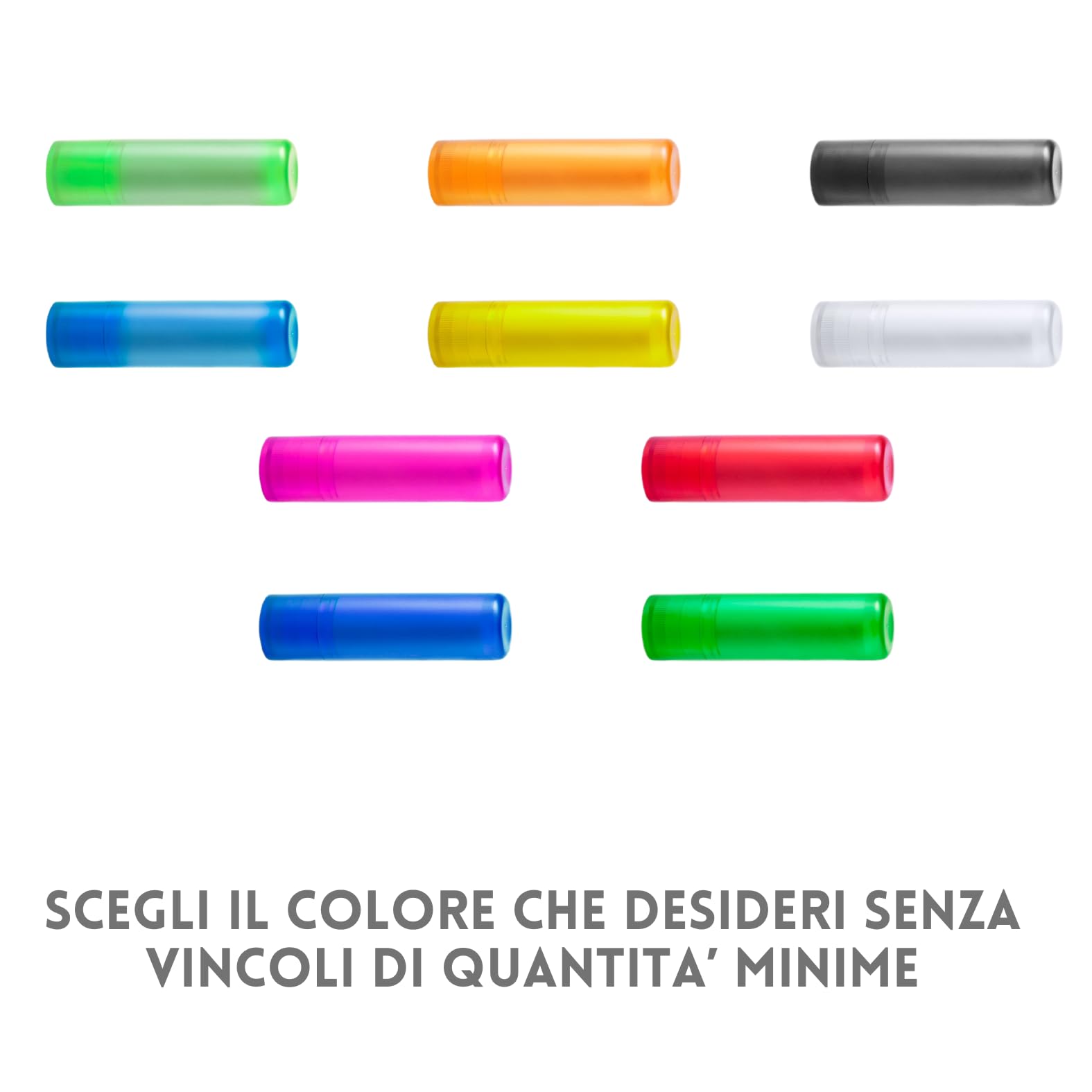Balsamo Labbra Personalizzato Gadget Promozionale con Personalizzazione, Prodotti Personalizzati per Aziende, Eventi, Matrimoni, Hotel, Fiere, Centri Benessere | Cod. 5053 (100)