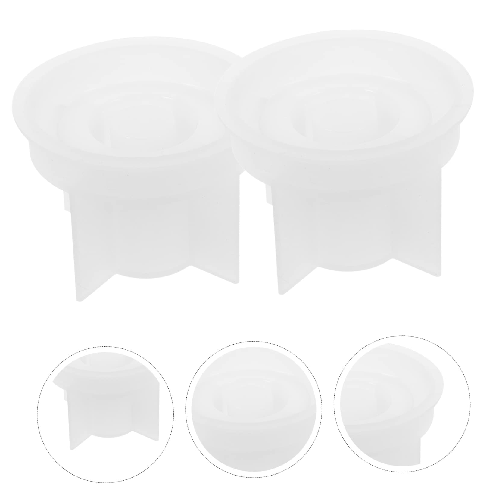 TEHAUX 8pièces Moules à Bougeoir Silicone Moldes De Bougies Ronds Support De Bougie Flexible Et Pratique Pour Créations Artisanales
