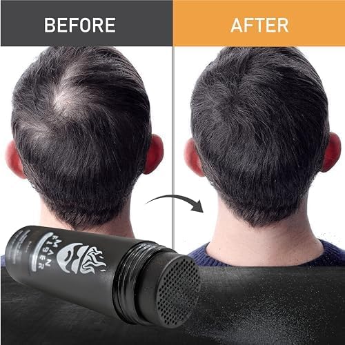 Hair Thickening Fibers (Black), Hair Fiber Locking Spray + Applicator Fiber Pump to create Natural looking Fuller Hair and Beard | Man Card Included | Hair Set by the THE MAN KIT - Image 3
