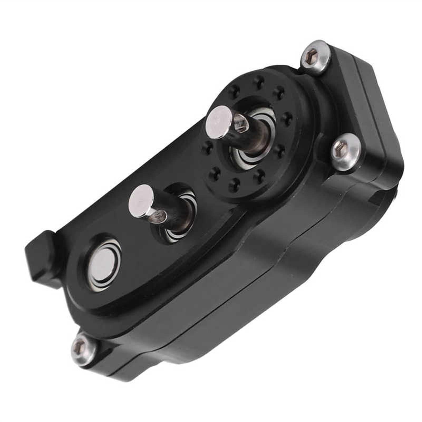 313mm rozstaw osi metalowa rama podwozia części zamienne do skrzyni transferowej nadające się do części zamiennych do samochodów gąsienicowych 1/10 (kolor: tytan) ( Color : Black )