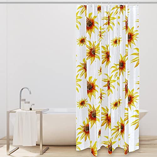 Rideau de douche tournesol 168x183 cm anti-moisissure imperméable
