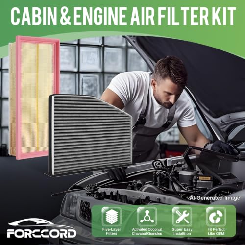Image of Cabin & Engine Air Filter for Audi A3 2008-2013, Volkswagen Jetta 2006-2017