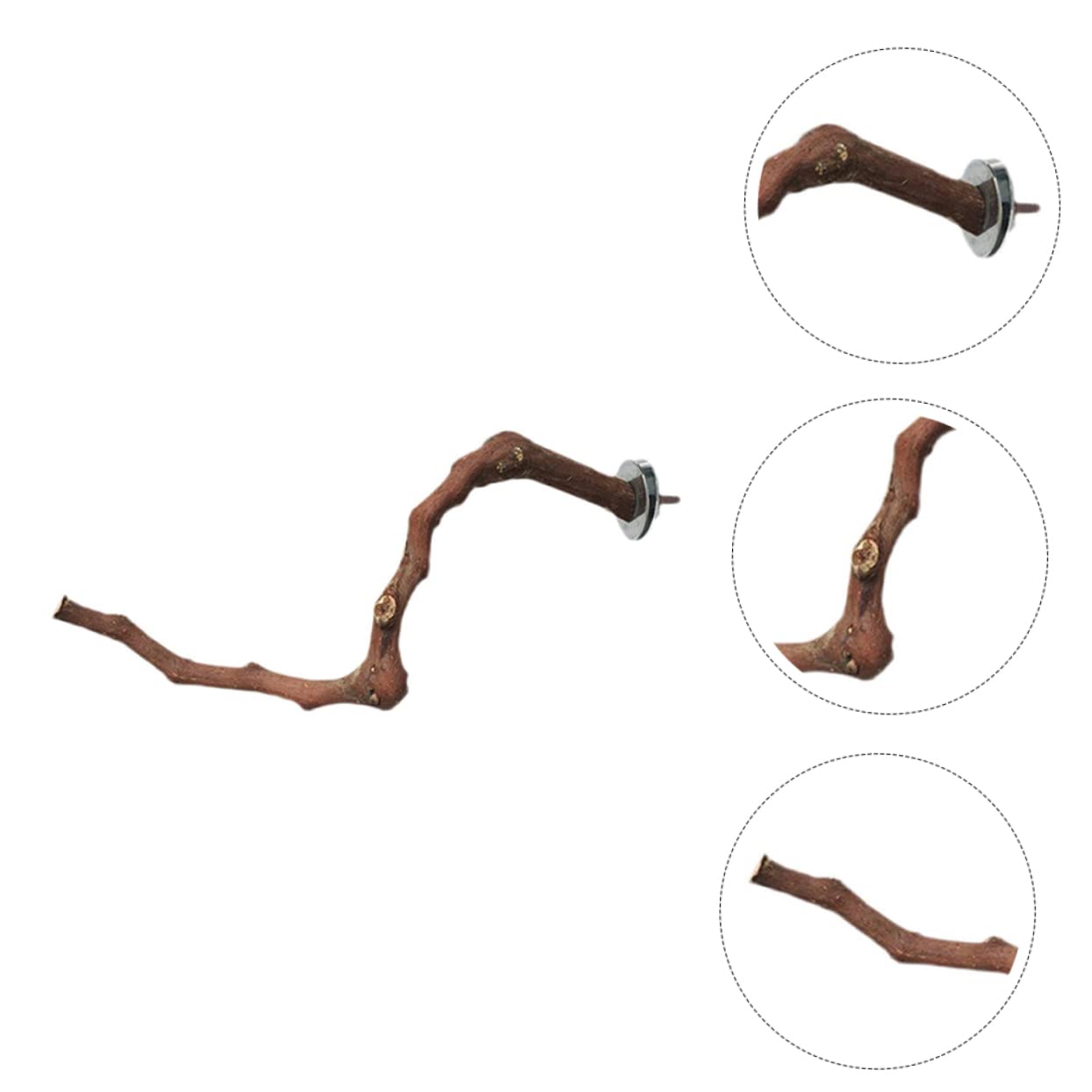 Housoutil 3pezzi Posatoio Per Uccelli Legno Giocattolo Per Addestramento Pappagalli Facile Da Installare Struttura Stabile Ottimo Per Gabbie Di Uccelli Stile Random