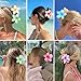 CHANDAT Flower Hair Clips 6 PCS Hawaiian Claw Clips for Vacation Hibiscus Hair Claw Clips Cute Large Hair Clips for Thick and Thin Hair Plumeria Hair Accessories for Women Girls - Hawai