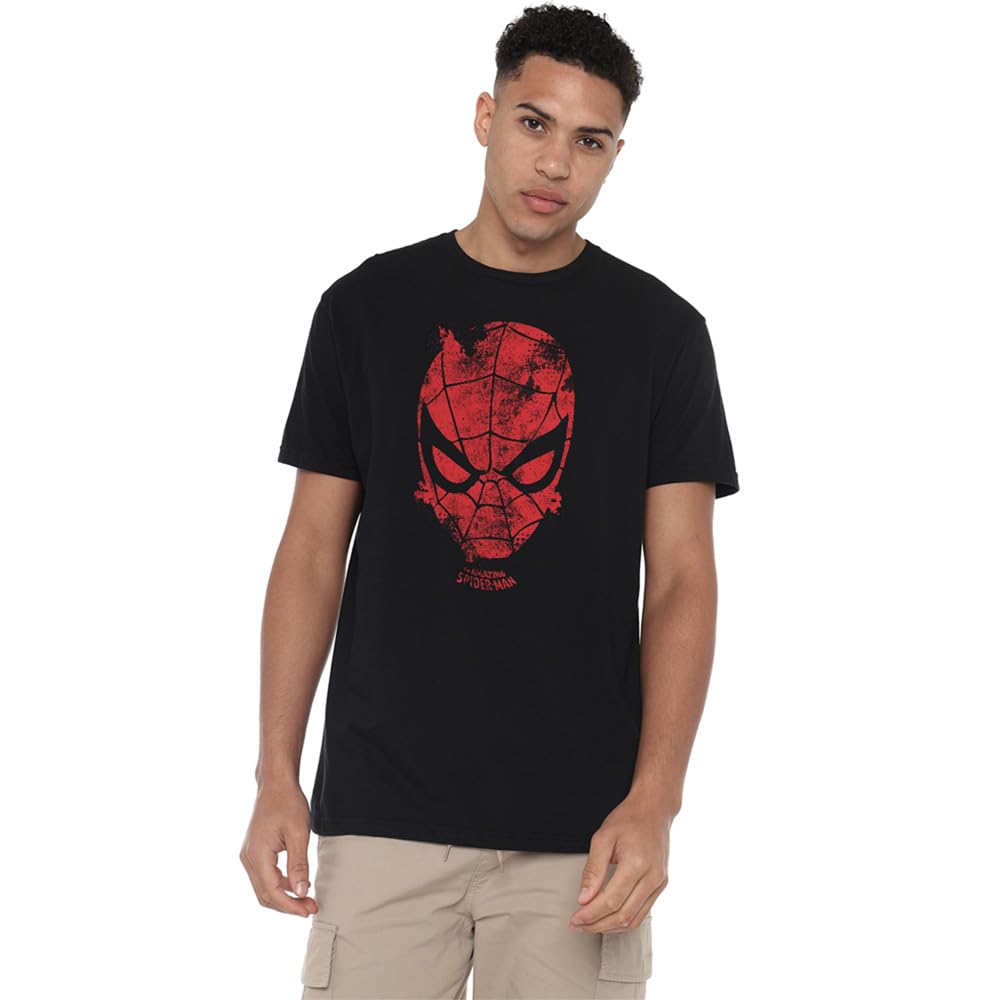Marvel Men's Spiderman Webhead T Shirt, Black, XL UK