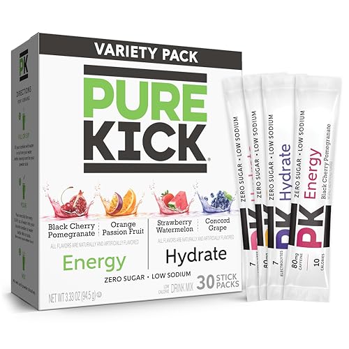 PURE KICK Energy and Hydrate Singles To Go Drink...