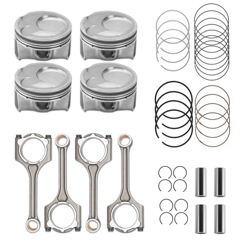 DanVard 2.0L Piston & Rings Connecting Rod kit Replacement for Hyundai Tucson Elantra GT for Kia Soul Forte Forte5 2.0 23510-2E001 23041-2E210 23040-2E200 23510-2E410 23510-2E400