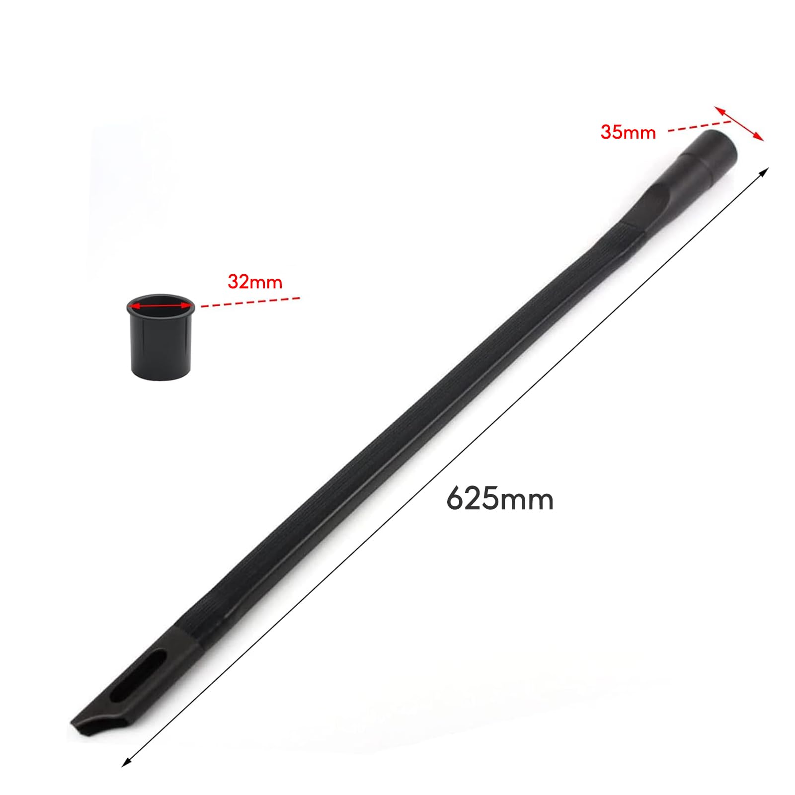 Boquilla Larga Flexible 62 Cm Para Aspiradora: Accesorio Plano Y Estrecho Para Limpiar Muebles, Radiadores, Sofás Y Rincones | Adaptador 32/35 Mm Universal