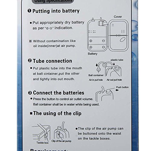 Andoer Aerador portátil para pesca com bomba de ar com bateria grande e multi velocidade Aquário de