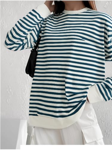 Image of MACK JONNEY Women Striped T-Shirt || T-Shirt for Women || Full Sleeve T Shirt || T-Shirt-MACK640527
