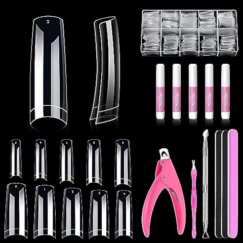 MORGLES Clear Acrylic Nail Tips Set Cover