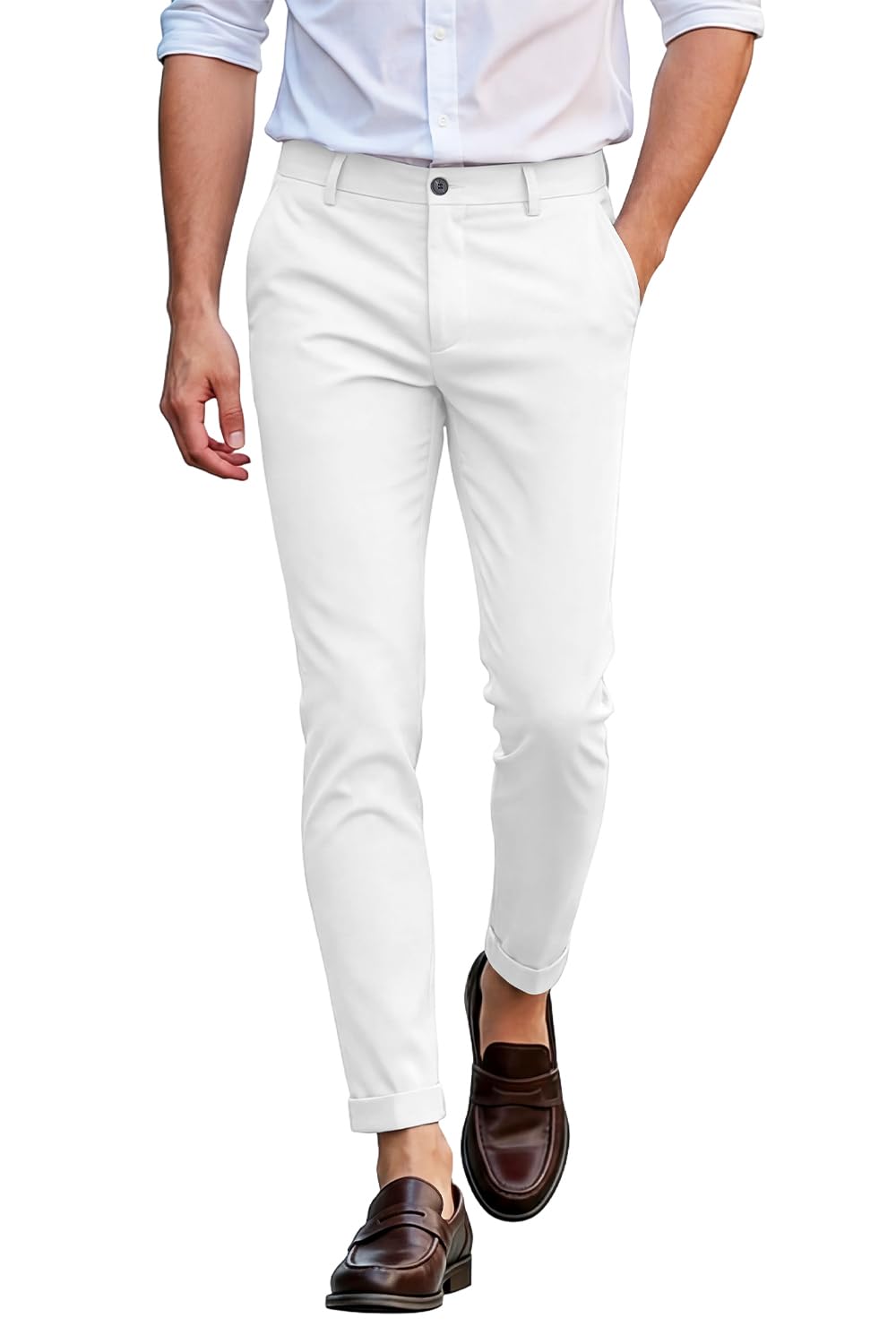 GINGTTO Mens Dress Pants Slim Fit Chino Pants for Men Stretch