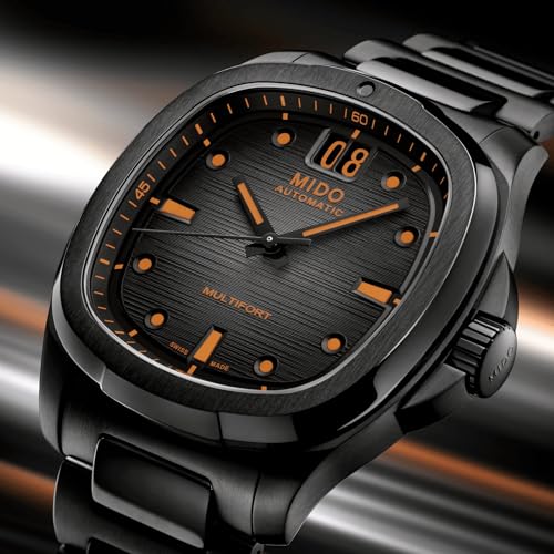 Image of MIDO Multifort TV Big Date - Swiss Automatic Watch for Men - 40mm Case with Transparent Caseback