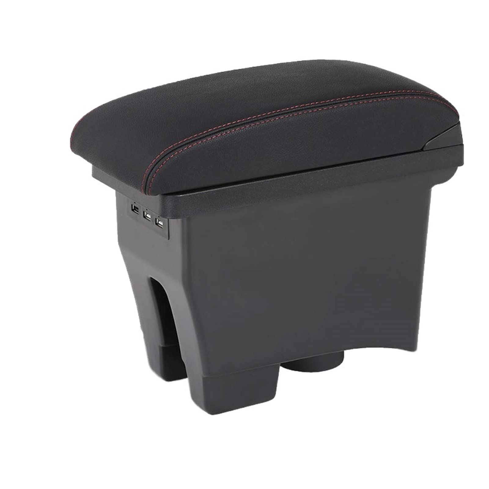 For VW For POLO Mk5 6R For Vento 2012-2018 Car Armrest Box Center Storage Box Car Accessories Retrofit(B1 Black Corium)