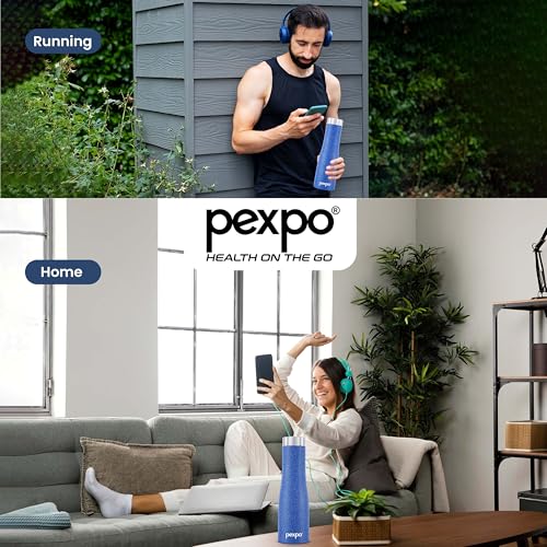 Image of PEXPO Monaco 750 ISI Certified Stainless Steel Sports /Fridge Water Bottle with Steel Cap - 700ml, Blue | Eco friendly | BPA Free | Water Bottle for Office, Gym, School, Yoga, Trekking, Adults&Kids