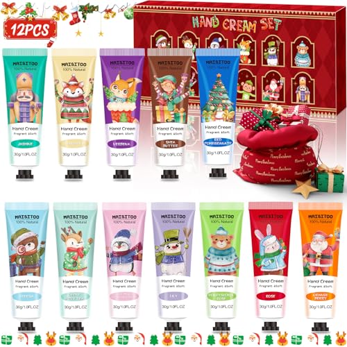 ZPQAODI Set de Crema de Manos - 12 Piezas, Mini Set de Crema de Manos, Hidrata Instantáneamente,Crema para Manos Secas y Agrietadas,Día de la Madre, Set de Regalo de Cumpleaños