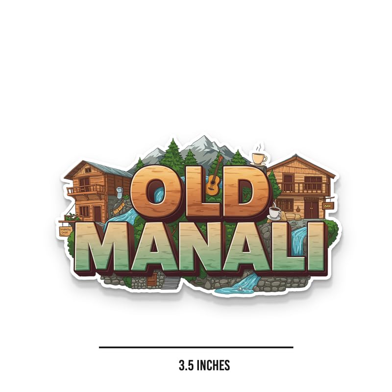 Image of Old Manali Fridge Magnets, Glossy Finish, Stylish Magnet for Fridge, Wardrobe & Metal Surfaces