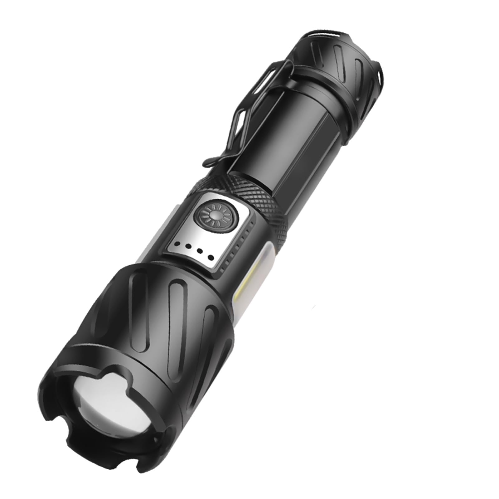 Latarki ręczne, latarki USB, latarki ręczne na zewnątrz do domu, nagłych wypadków i kempingu | XHP160+COB czerwone i białe światło | IPX4 wodoodporne, ładowanie USB, kompaktowe i lekkie (rozmiar: 1 x