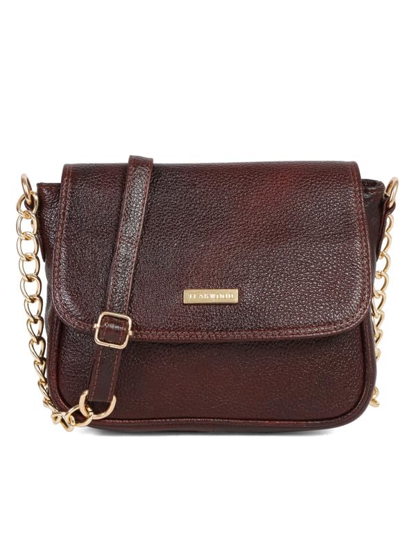 TEAKWOOD LEATHERS Womens Structured Sling Bag (B0CD3XZ41H) Amazon Price History, Amazon Price Tracker