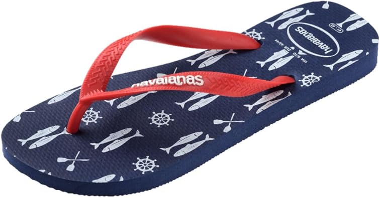 Havaianas - You Metallic Comfortable Stylish Versatile Thin Strap Sandals with Metallic Finish Small Heel for Women, Navy Blue Ruby Red, 37/38 EU