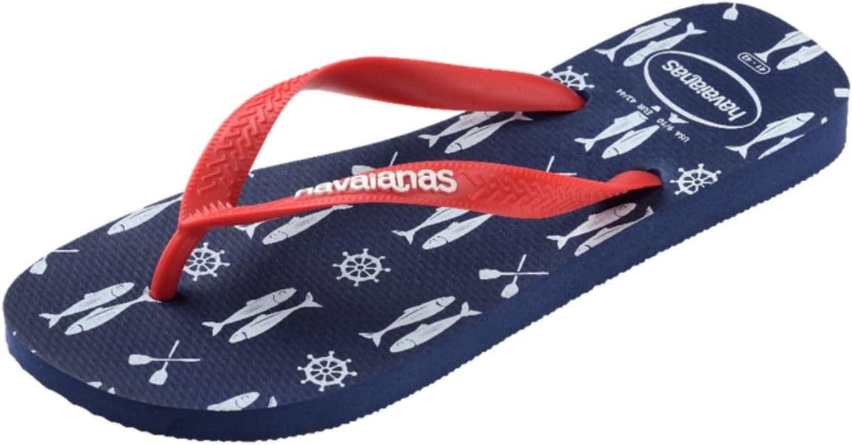 Havaianas - You Metallic Comfortable Stylish Versatile Thin Strap Sandals with Metallic Finish Small Heel for Women, Navy Blue Ruby Red, 37/38 EU