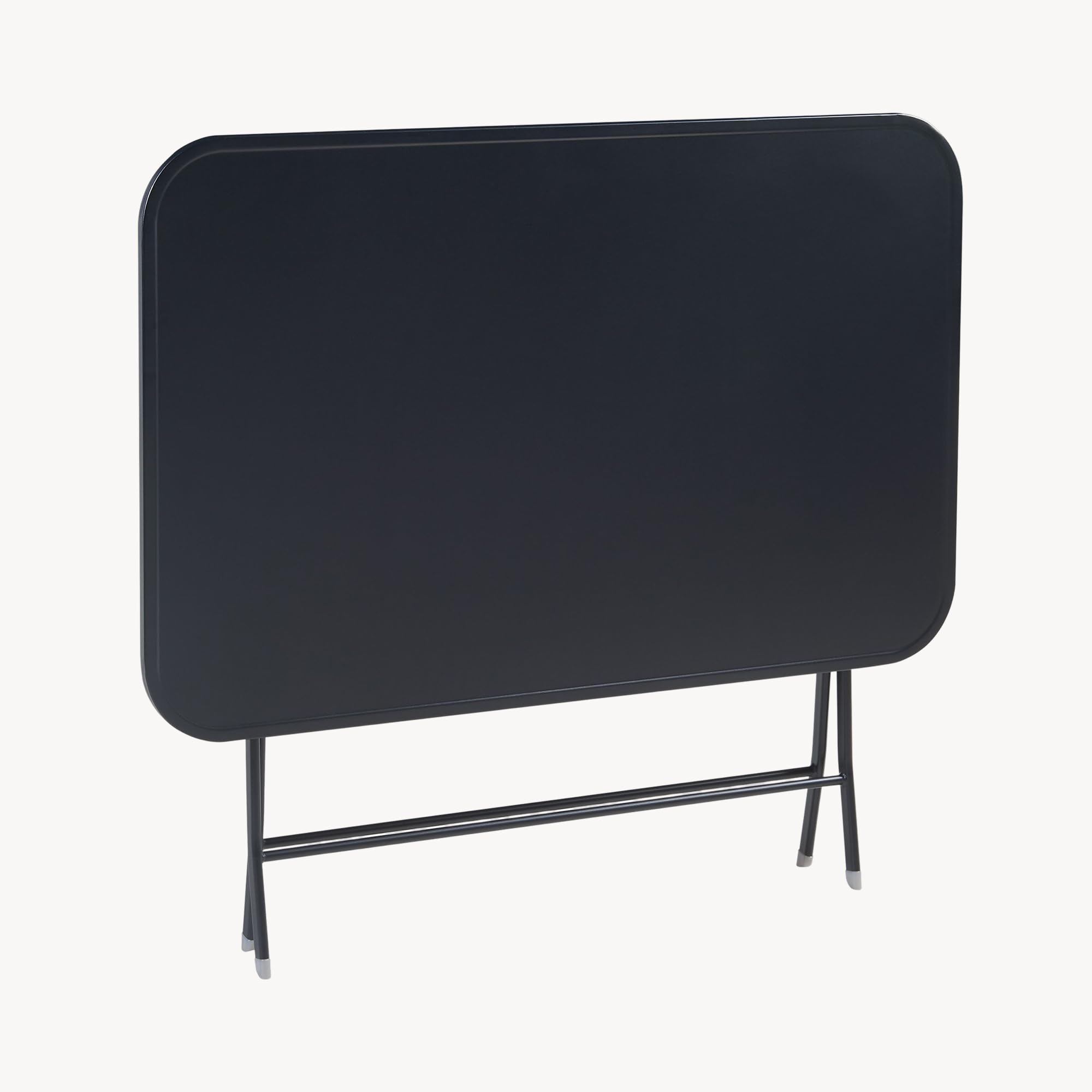 [en.casa] Gartentisch Sande Klapptisch 110 x 70 x 71 cm Balkontisch Stahl klappbar rechteckig Schwarz Outdoor-Beistelltisch faltbar