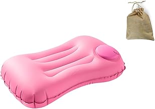 apsara kitchenware Travel Air Pillow with Pouch - Odour Free, Soft, Washable, Compact Pillows for Flight, Train, Car Trips & Camping - Lower Back & Neck Support