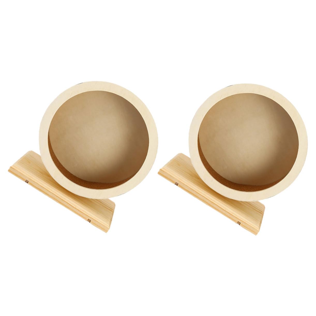 2piezas Ruedas Silenciosas De Ejercicio para Hámster De Madera con Corcho Juguete De Rueda para Hámsteres Petauros del Azúcar y Jerbos