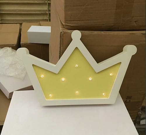 Miniatura 8 de Corona de luz LED para decoración de pared, letrero con forma de reina princesa reyes, lámpara de corona para cumpleaños, boda, fiesta, Navidad,