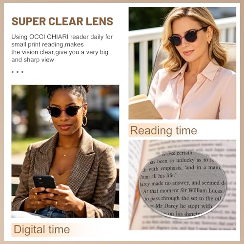 Image of OCCI CHIARI Narrow Reading Glasses Women Colorfull Cute Readers for Petite Face