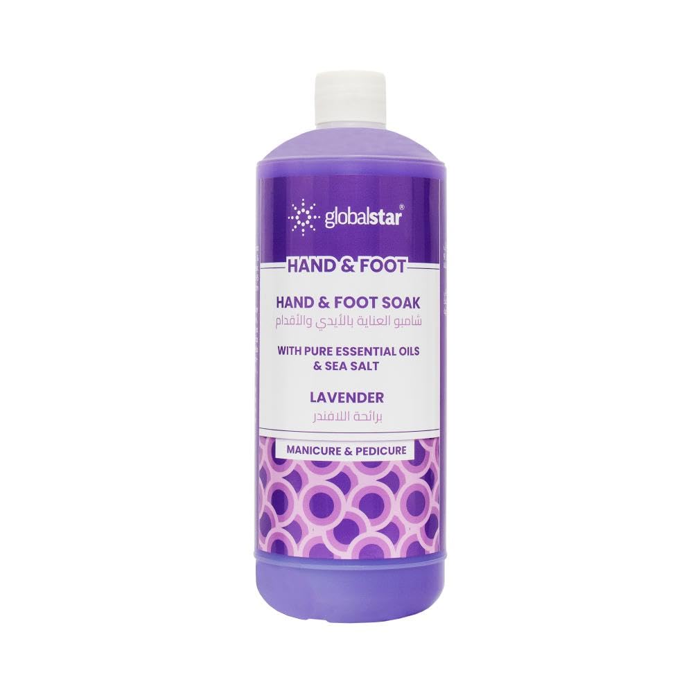 Globalstar Hand & Foot Soak With Pure Essential Oils & Sea Salt Lavender 1000ml