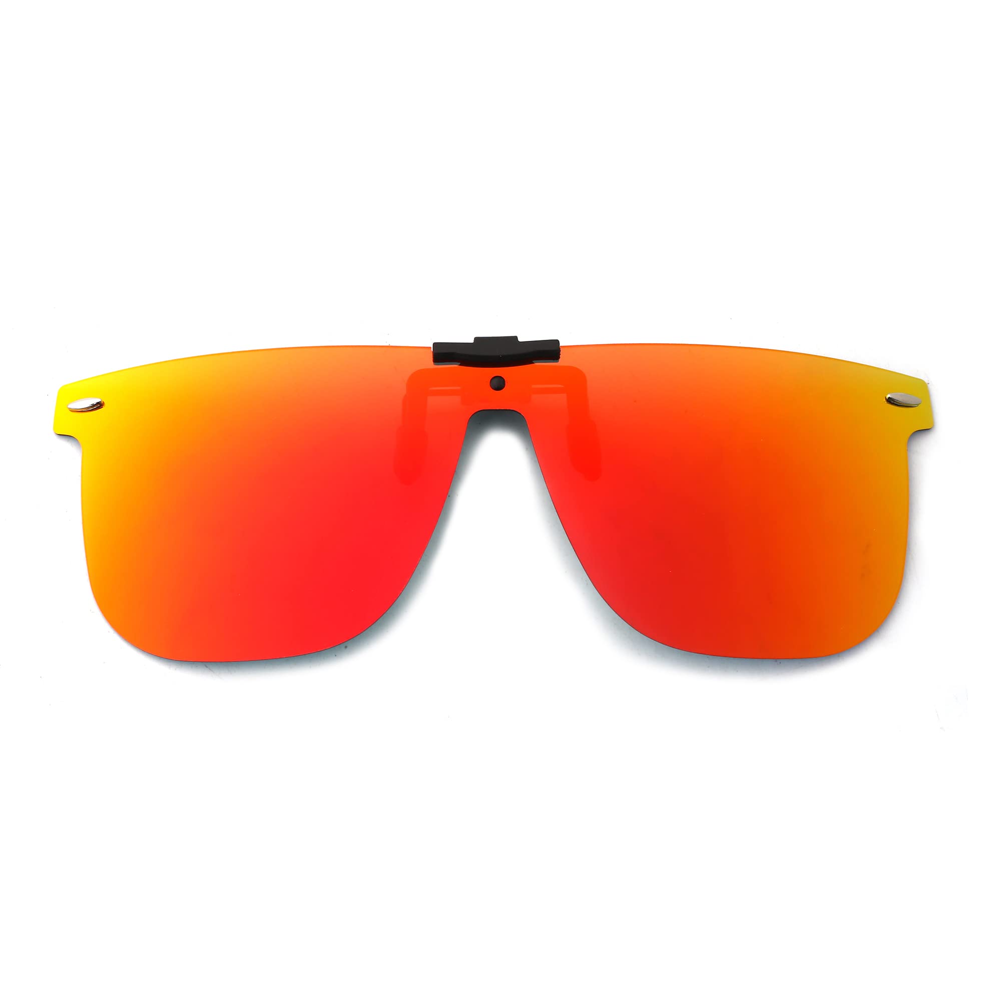 Buy Polarized Clip on Sunglasses One Piece Rimless Flip up Mirrored