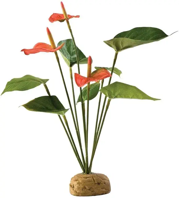 Exo Terra Flamingo Flower Artificial Plant for Terrarium Decor