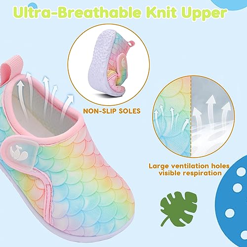 Image of FEETCITY Baby Boys Girls First Walking Shoes Infant Sneakers Crib Shoes Breathable Lightweight Slip On Shoes